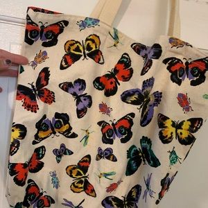 Old Navy Canvas Butterfly Tote